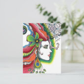 Limit Portrait moderne Kunst Postkarte (Stehend Vorderseite)