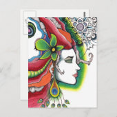 Limit Portrait moderne Kunst Postkarte (Vorne/Hinten)