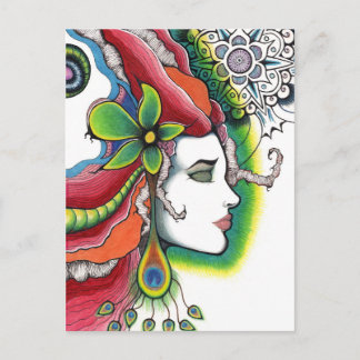 Limit Portrait moderne Kunst Postkarte