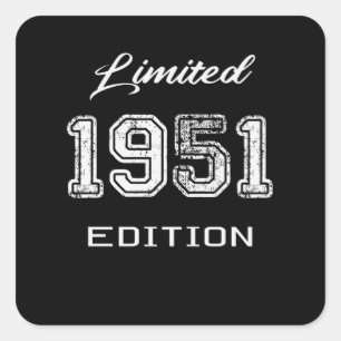 Limited 1951 Edition - Phantastisches Geburtstagsg Quadratischer Aufkleber