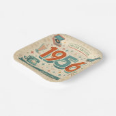 Limited Edition 1956 Birthday | 50s Retro Style Pappteller (Gewinkelt)