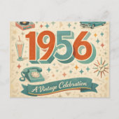 Limited Edition 1956 Birthday Card | 50s Retro Postkarte (Vorderseite)