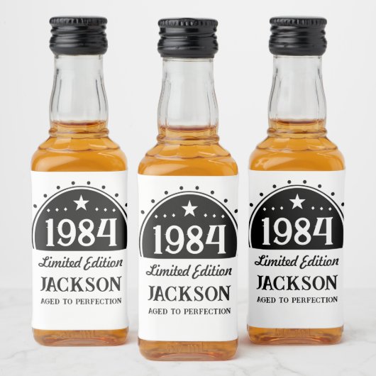 Limited Edition 40. Geburtstag Alkoholflaschenetikett (Flaschen)