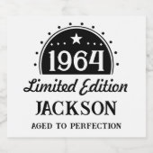 Limited Edition 60. Geburtstag Schaumweinetikett (Einzelnes Label)