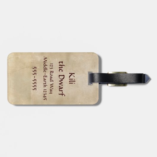 Limited Edition Artwork Gepäckanhänger (Rückseite horizontal)