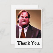 Limited Edition Chris Farley Dankeschön Card Dankeskarte (Vorne/Hinten)