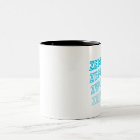 Limited Edition Cyan Zenrise Logo-Tasse Zweifarbige Tasse (Mittel)