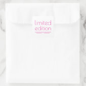 Limited Edition - Eine Art Quadratischer Aufkleber (Tasche)