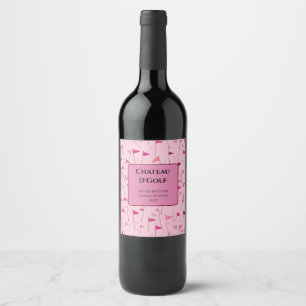 Limited Edition Golf Celebration Wine Label Weinetikett