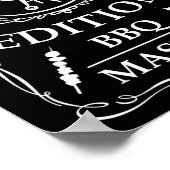 Limited Edition GRILLEN Master Smoker Grill Barbec Poster (Ecke)