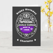 Limited Edition Jahr Geboren Personalisiert Geburt Karte (Gelbe Blume)