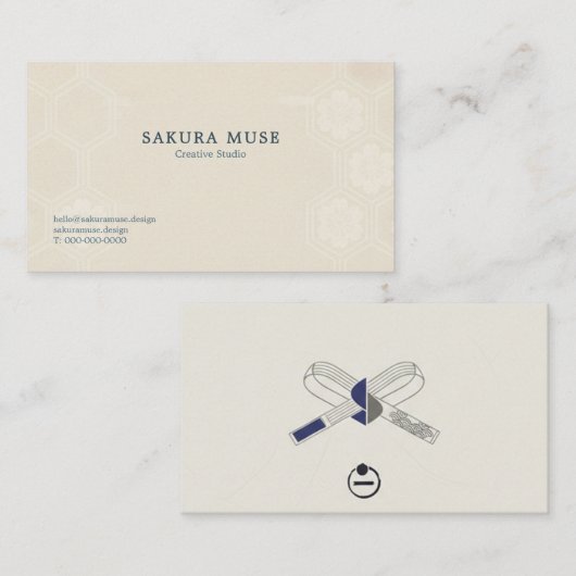 Limited Edition /Minimal Japanese Business Card  Visitenkarte (Vorne/Hinten)