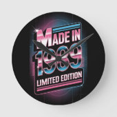 Limited Edition Retro 1989 Wall Clock Runde Wanduhr (Vorderseite)