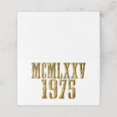 Limited Edition Retro Birthday 50 year Platzkarte (Außenseite Aufgefaltet)