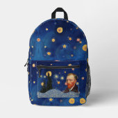Limited Edition Van Gogh Starry Night Backpack Bedruckter Rucksack (Vorderseite)