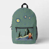 Limited Edition Van Gogh Starry Night Backpack Bedruckter Rucksack (Vorderseite)