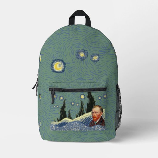 Limited Edition Van Gogh Starry Night Backpack Bedruckter Rucksack (Vorderseite)