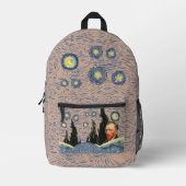 Limited Edition Van Gogh Starry Night Backpack: Pe Bedruckter Rucksack (Vorderseite)