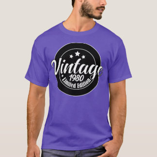 Limited Edition Vintag 1980 Geburtstag 43. Geburts T-Shirt