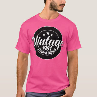 Limited Edition Vintag 1981 Geburtstag 42. Geburts T-Shirt