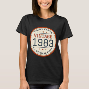 Limited Edition Vintag 1983 Alle Originalteile T-Shirt