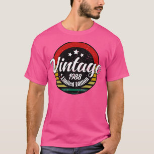 Limited Edition Vintag 1988 Geburtstag 35. Geburts T-Shirt
