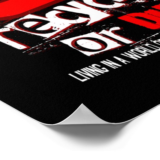 Limited Resources Recycle Black Poster (Ecke)