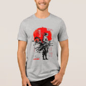 Limited Samurai Manga Legend Retro Unisex Tri-Blend Shirt (Vorderseite)