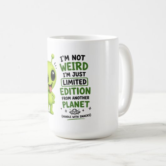 Limitierte Alien-Edition Kaffeetasse (VorderseiteRechts)