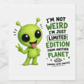 Limitierte Alien-Edition Weinetikett (Einzelnes Label)