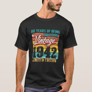 Limitierte Auflage 1942 80 Jahre Alt Lustig 80. Ge T-Shirt