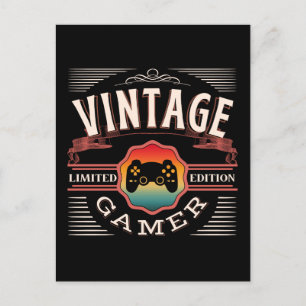 LIMITIERTE AUFLAGE FÜR VINTAGE-SPIELER   POSTKARTE