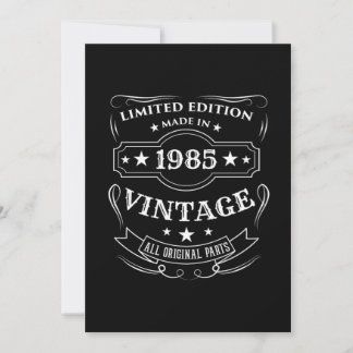 Limitierte Auflage Hergestellt 1985 Vintage Geburt Einladung