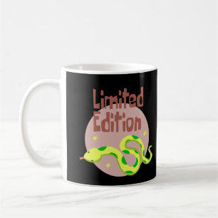 Limitierte Auflage Kawaii Schlange gelb und grün Kaffeetasse