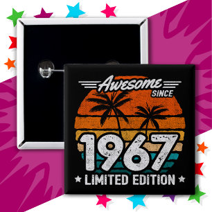 Limitierte Auflage Retro Awesome seit 1967 Button
