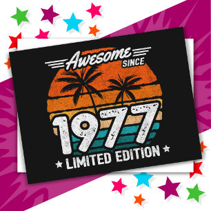 Limitierte Auflage Retro Awesome seit 1977 Postkarte