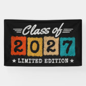 Limitierte Auflage Retro Vintage Abschlussklasse 2 Banner (Horizontal)
