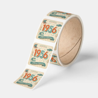 Limitierte Edition 1956 Geburtstag | Retro-Stil de Quadratischer Aufkleber