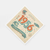 Limitierte Edition 1956 Geburtstag | Retro-Stil de Serviette (Ecke)