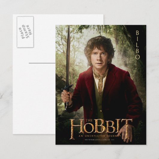 Limitierte Edition Artwork: BILBO BAGGINS™ Postkarte (Vorne/Hinten)