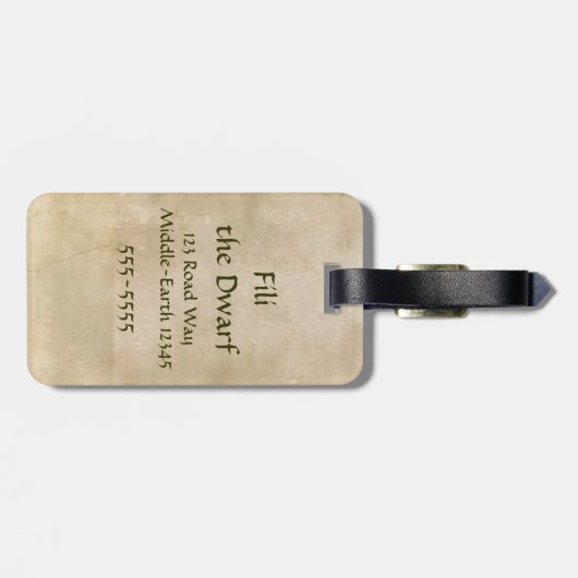 Limitierte Edition Artwork: Fili Gepäckanhänger (Rückseite horizontal)