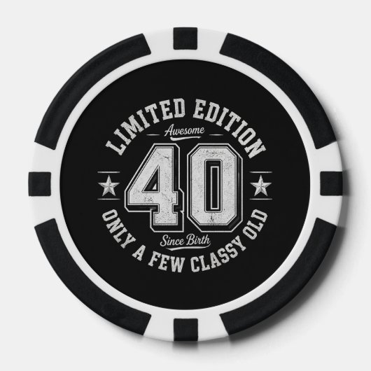 Limitierte Edition Awesome 40. Geburtstag Pokerchips (Vorderseite)