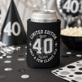 Limitierte Edition Awesome 40. Geburtstag Schwarz Dosenkühler