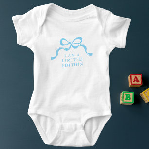 Limitierte Edition Blau Retro Moderne Jungen Schle Baby Strampler
