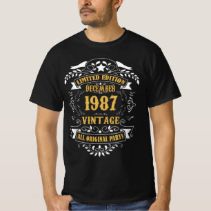 Limitierte Edition Dezember 1987 Vintage Alle Orig T-Shirt