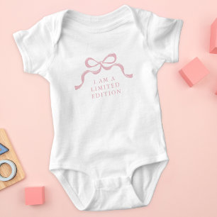 Limitierte Edition Pink Retro Moderne Mädchen Schl Baby Strampler
