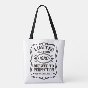 Limitierte Edition Vintage Custom Geburtsjahr Zahl Tasche