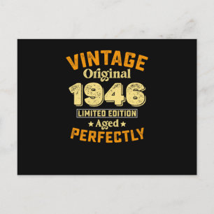 Limitierte Vintage Original 1946 Aged Edition Perf Postkarte