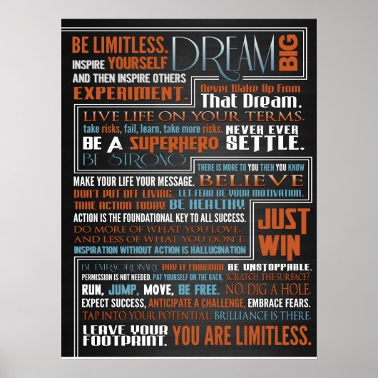 Limitless365 Manifest Poster (Vorne)
