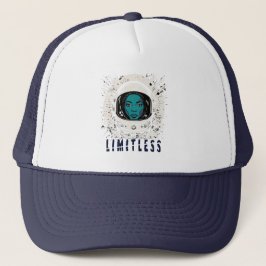 Limitless Astronaut Girl Trucker Hat Truckerkappe